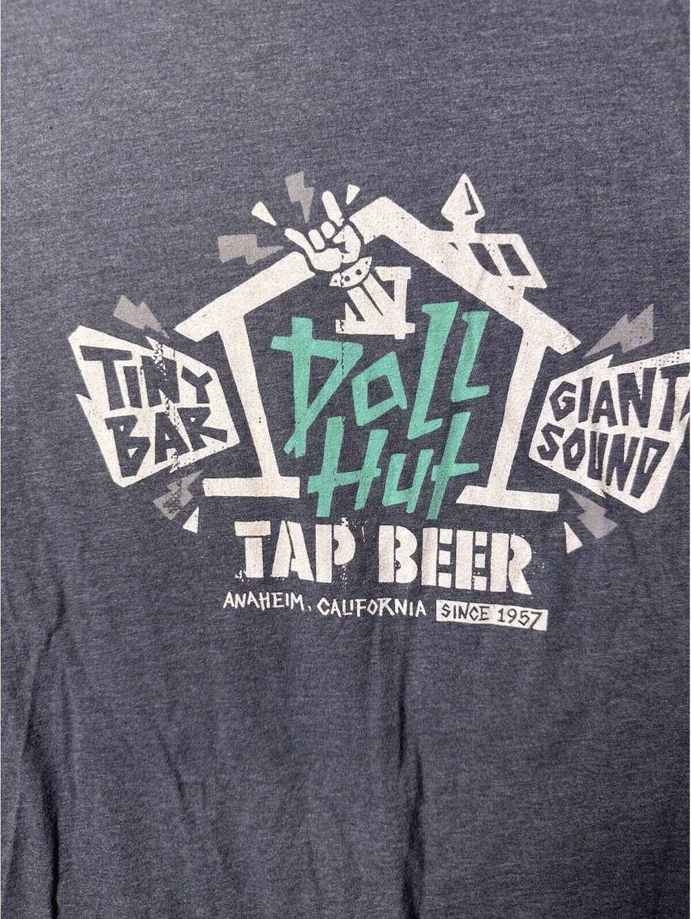 Doll Hut T Shirt XL Anaheim California Punk Rock Dive Bar Tap Beer Music Tee